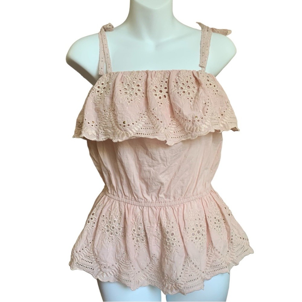 NWOT Ank Rouge Japanese Clothing Brand Eyelet Top Size M
